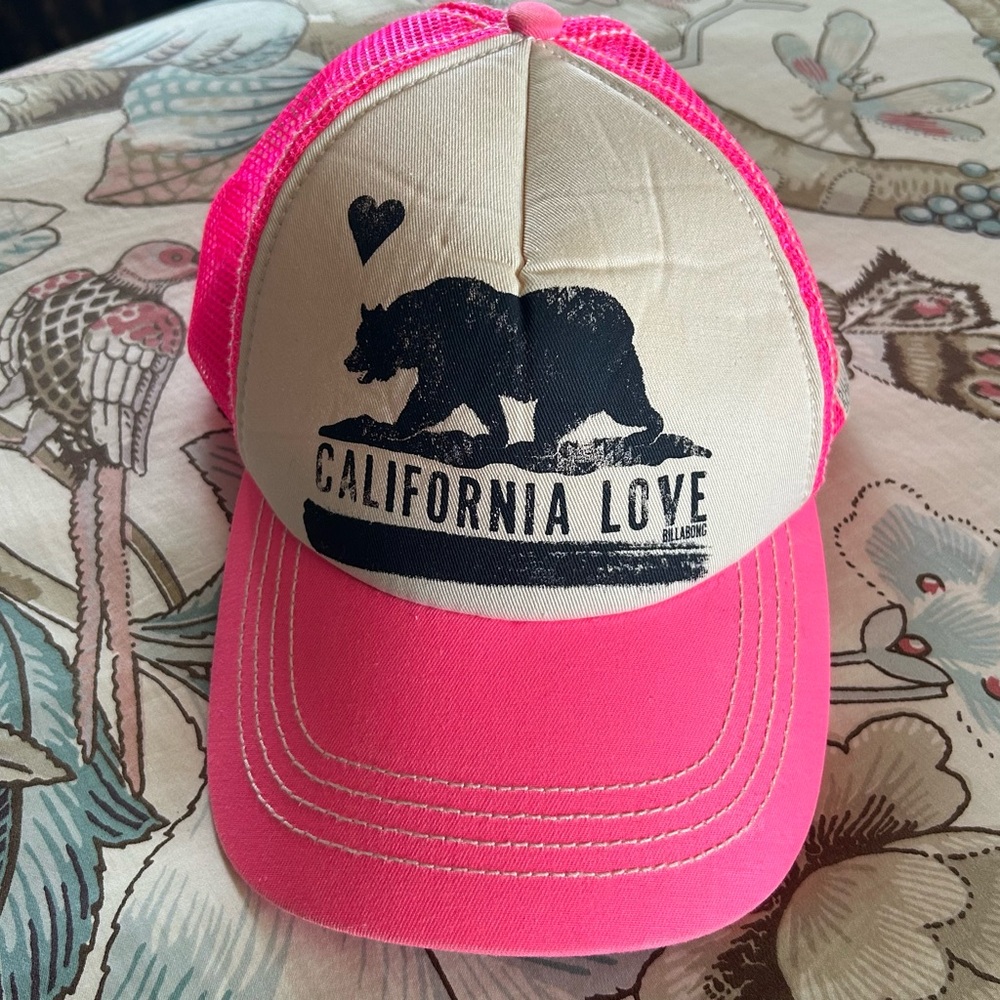 Billabong California Trucker Hat - Pink and Cream